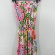 Lilly Pulitzer Target Dress Womens XS Floral Strapless Maxi Sundress Multi