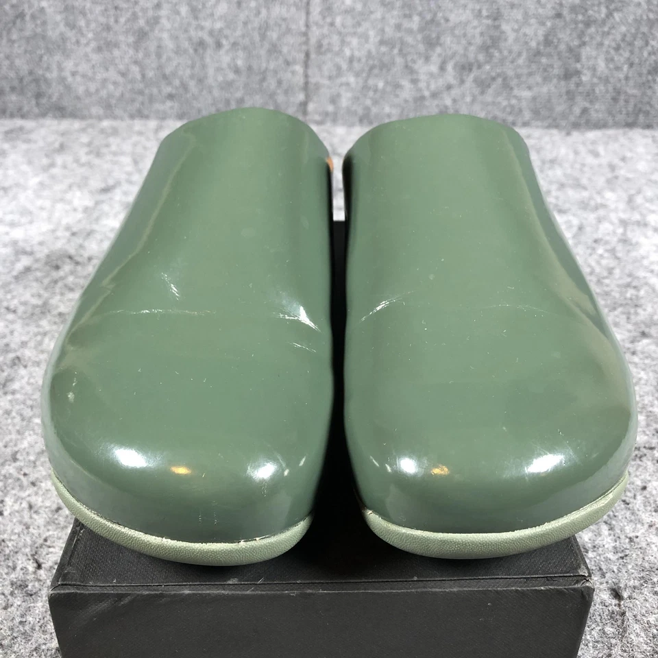 Zapatos FitFlop para mujer 9 verde charol zueco sin cordones mula cómodo informal 322276 Foto 4 de 4