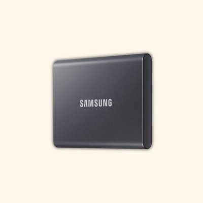 Samsung Portable SSD T7 2 TB USB-C 3.1 (10Gb/s) Grau ext. Festplatte MU-PC2T0T
