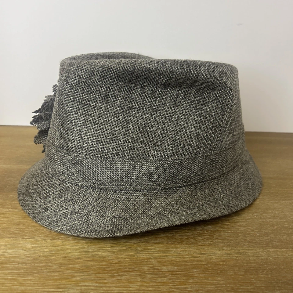 Sombrero de colección Ellen Tracy Tweed gris y negro Fedora talla única Foto 4 de 4