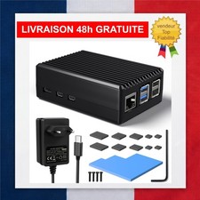 Miuzei Boîtier Aluminium Raspberry Pi 5 avec Alimentation 27W USB-C