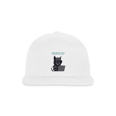 Funny Cute Hacker Cat Snap-back Baseball Cap