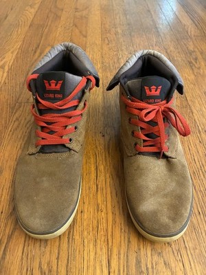 Supra Lizard King Beige Suede Hightops Size 11.5. Hard To Find.