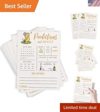 Predicciones y cartas para bebés - Tema clásico de Pooh, juego Winnie Baby Shower para Gu...