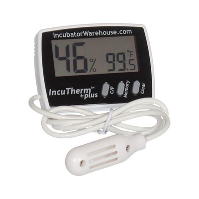 IncuTherm  Plus Digital Thermometer and Hygrometer for Egg Incubator - Lar