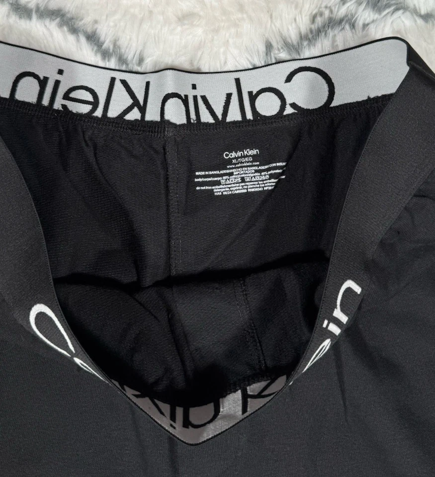 Pantalones Cortos para Dormir Calvin Klein Logo Negrito Algodón Microfibra Negros Para Hombre Talla XL *NUEVO* $49 Foto 3 de 4