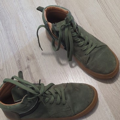 Bisgaard Herren Sneaker Sportschuh EU 38 Grün Mid Top Schnürung Freizeit