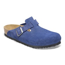 Birkenstock Boston Suede Leather Size 39 "Corduroy Indigo" Women's Clog Sandal