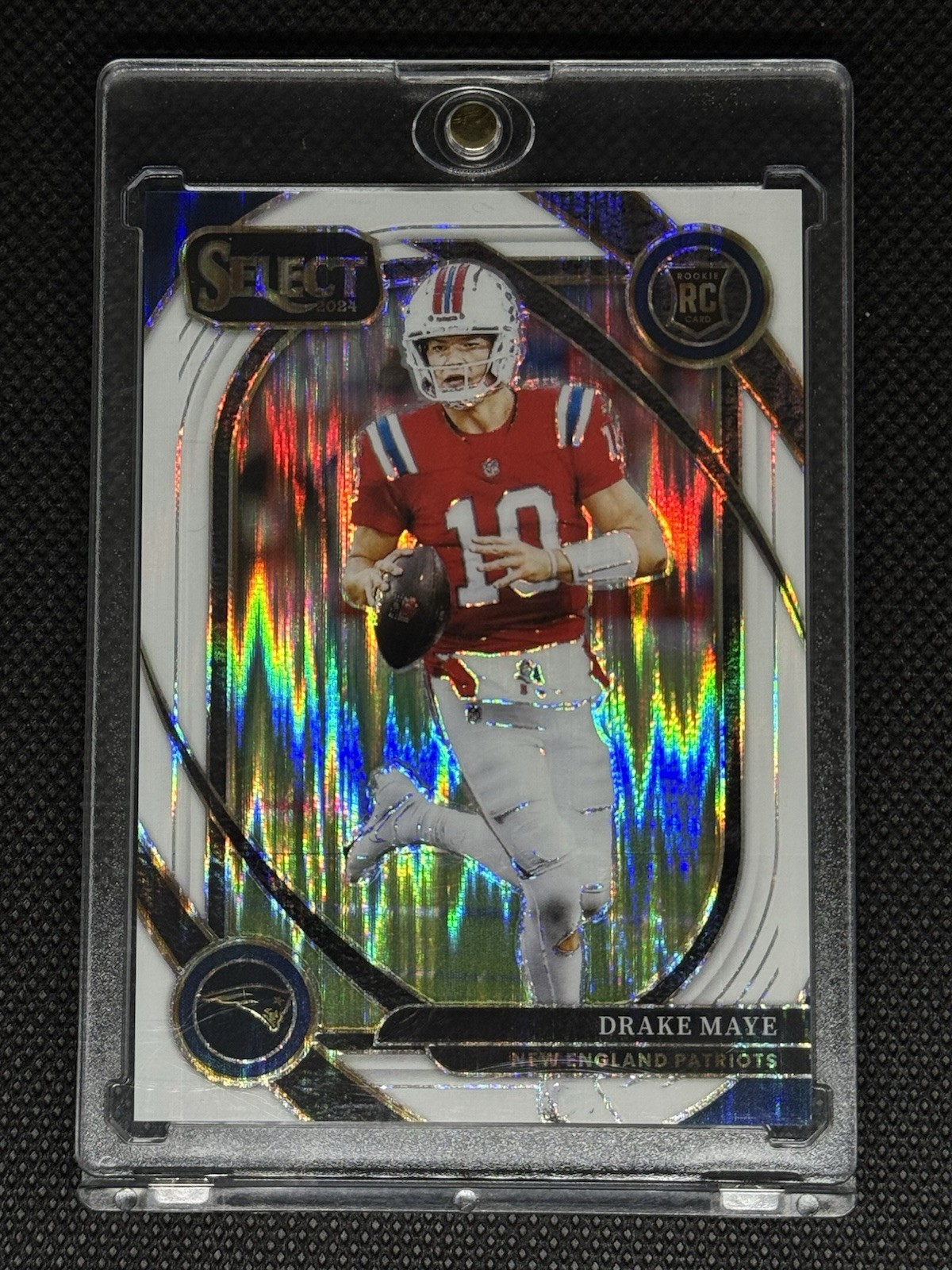 2024 Panini Select Club Level Drake Maye #218 White Shock Prizm /199 (RC)