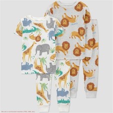 Carter's Toddler Boys' 4pc Cotton Snug Fit Safari Pajama Set 3T SEE DEAL