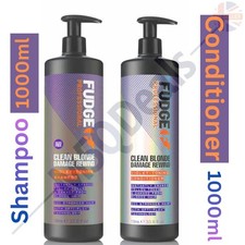 Fudge Clean Blonde Damage Rewind Violet Toning Shampoo & Conditioner 1000ml Duo