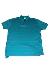 Vintage L.L.Bean Teal & Purple Striped Polo Shirt – Men’s Large – Made in USA