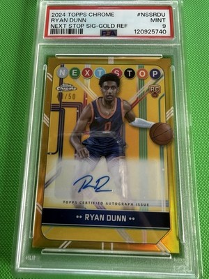 Topps Chrome Ryan Dunn Next Stop Signatures NSS-RDU RC Auto Gold /50