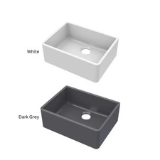 Single Bowl Fireclay Kitchen Butler Sink - 595mm - Choice of Finish