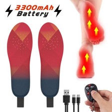 Beheizbare Einlegesohlen Thermosohlen Schuhheizung Schuheinlagen+3000mAhAKKU