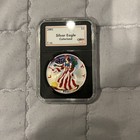 .999 1oz Silver ASE | 2001 American Silver Eagle $1 | Painted ASE Coin — photo 4
