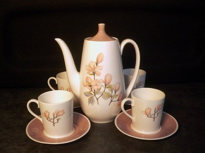 Vintage Mid Century Royal Adderley Ophelia 4 Personen Kaffeeservice 60er Jahre sauber & sehr guter Zustand