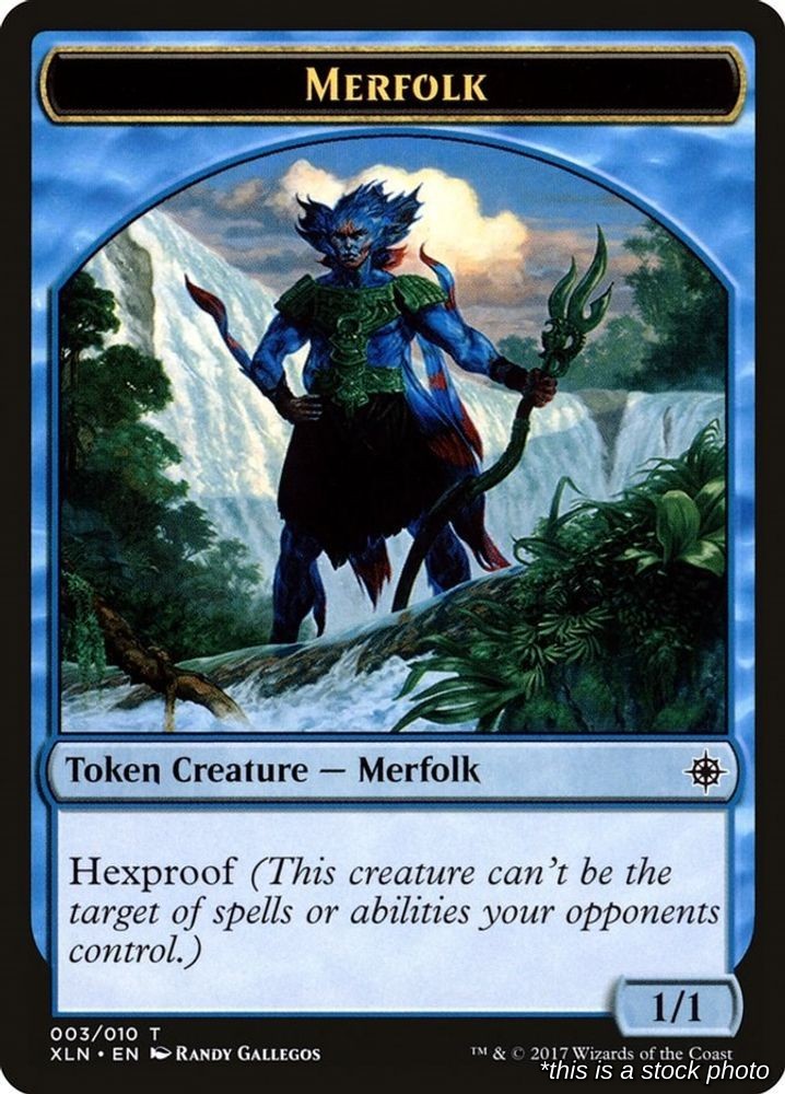 Merfolk Token Token 3 XLN Ixalan Lightly Played LP Magic