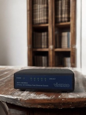 Vintage Vivanco Auto MDI MDIX Ethernet Switch altes Computernetzwerk Retro
