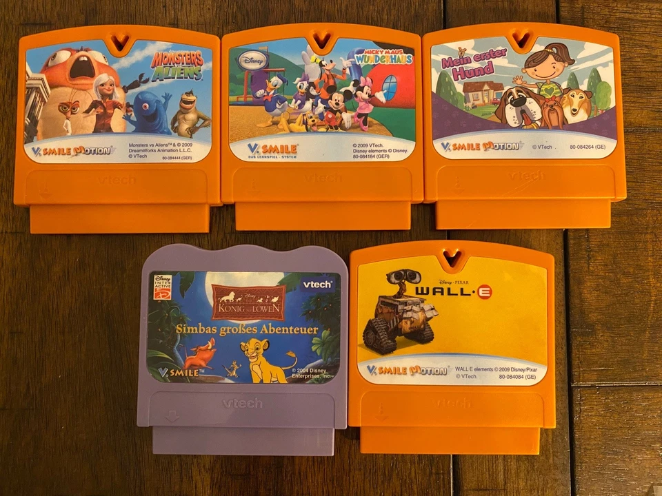 vtech V.SMILE MOTION KONSOLE inkl. 2 Controller 5 Spiele u.a. Mickey Maus, Simba - Bild 4 von 4