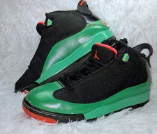 Air Jordan Dub Zero GS Black/Infrared-Green Size 6Y Used Kids Basketball Shoes