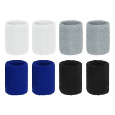 8Pcs Wrist Sweatbands Colorful Sports Wristbands Sweatbands Wrist Multicolored