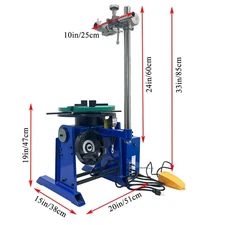 66 lbs Rotary Welding Positioner 110V with Chuck Welding Gun Bracket