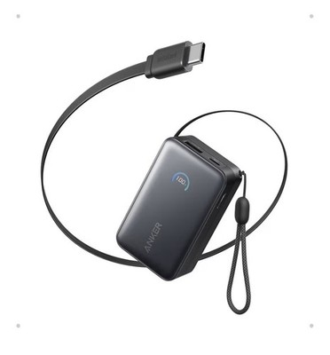 Anker Nano Power Bank 10000mAh Portable Charger Built-in USB C Cable 30W Output