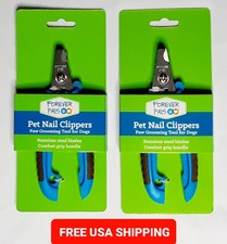 2x Pet Dog Cat Stainless Steel Pro Nail Toe Trimmer Clipper Grooming Tools