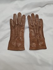 Antique 1900s Childrens Leather Gloves w/Victoria Snap Made By A.M.Co