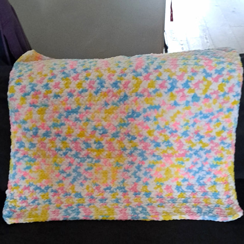 Hand Crochet Soft Baby Blanket: Multicolour Abstract Polyester.