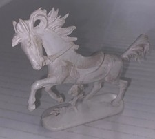 Vintage White Horse Stallion Plastic Figure 3  West Germany made Toy