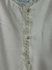 1960&rsquo;s Lingerie Bodysuit Sz Small Light Pink Eyelet Cutouts Pearl Buttons ILGWU
