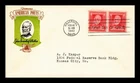US COVER JOHN GREENLEAF WHITTIER FAMOUS AMERICANS FDC TORKEL GUNDEL