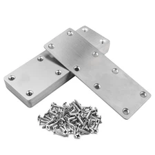 10 Pack 5-1/2" x 2" Flat Mending Plate, 201 Stainless Steel Straight Bracket,...