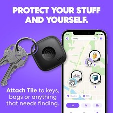 Tile by Life360 Mate - Bluetooth Tracker, Keys Finder and Item Locator for Keys,