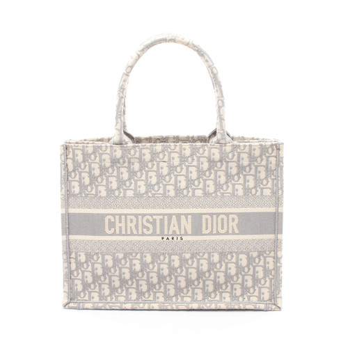 Christian Dior BOOK TOTE Tote Bag White Canvas #RCB8633