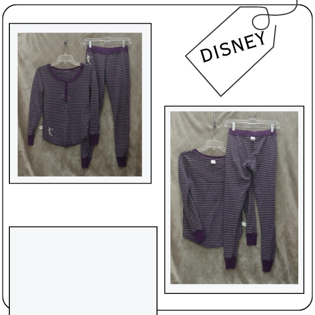 Disney тепловой трикотажа пижамы женщин маленький Динь-Динь колокольчик в полоску длинным рукавом PJ комплект - Изображение 4 из 4