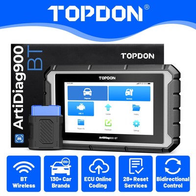 TOPDON AD900BT Bidirectional Car Diagnostic Scanner Key Coding CAN-FD Supported