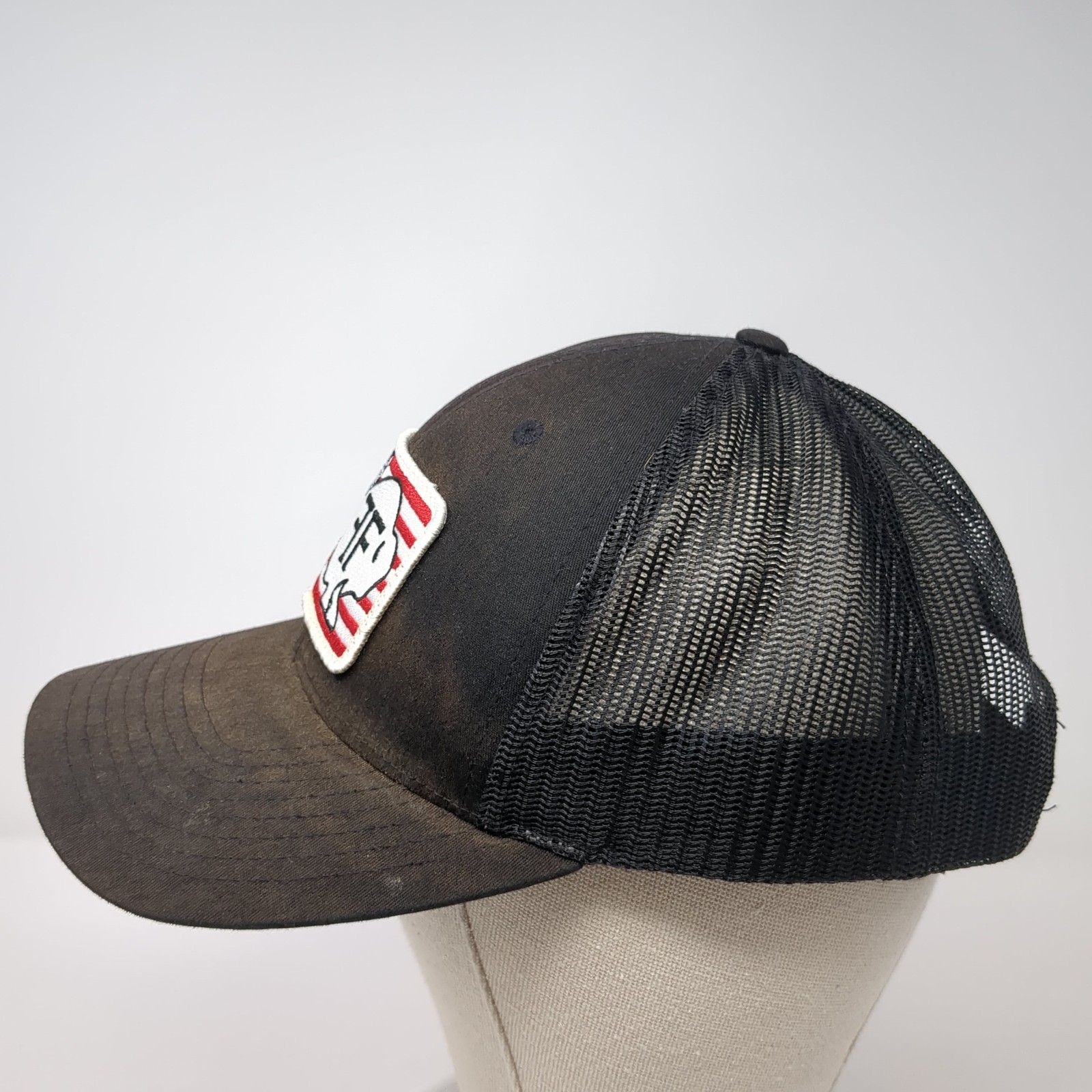 Bison Flag Patch Snapback Mesh Back Trucker Hat B… - image 3