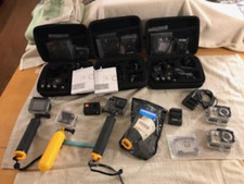 Lot of 5 Action Cameras (3) Apeman A80 4k HD ...