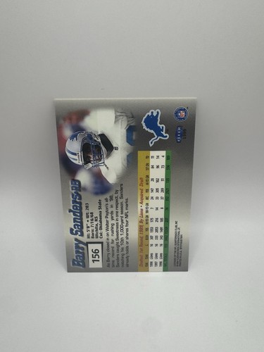 Fleer Mystique 1999/2500 Barry Sanders #156 Salón de la fama Detroit Lions - Imagen 2 de 2