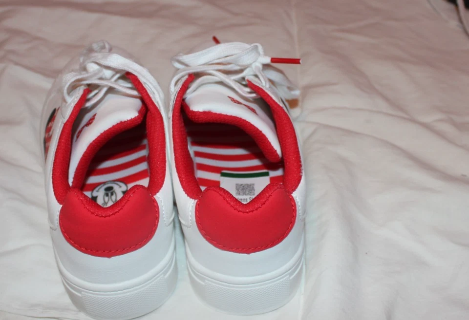 Children's Size 2 Disney Minnie Mouse Sneakers Shoes White Red Bow - Image 3 of 4