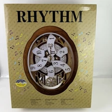 Rhythm Clocks Joyful Medittation Musical Motion Clock (4MH400WU06)