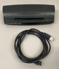 DocketPORT 687 Black USB Ultra Compact Footprint Sheetfed Duplex Card Scanner