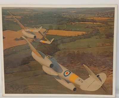 Original Photograph Of Gloster Meteor and de Havilland Vampire
