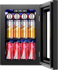 Refrigerador bebidas 18 litros 24 latas mini nevera silenciosa luz led control