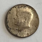 Kennedy Half Dollar Silver 40% Percent 1968  50c 1 Coin VTG