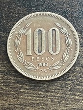 1993 Chile 100 Pesos Beautiful Rare Actual Coin TC125*