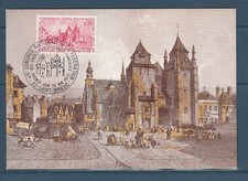 carte  1er jour  congrès fédération de philatélie   22 Saint  Brieuc    1972